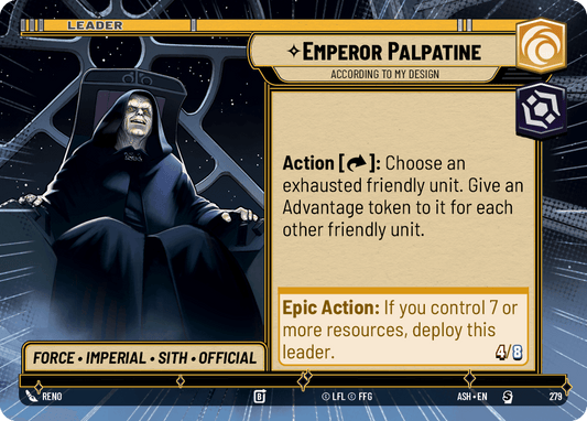 【ASH279/EN】Emperor Palpatine - According to My Design (Hyperspace)