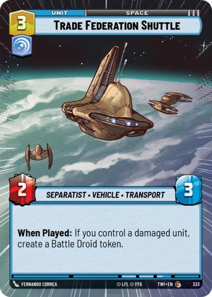 【TWI333/EN】Trade Federation Shuttle(HYPERSPACE)