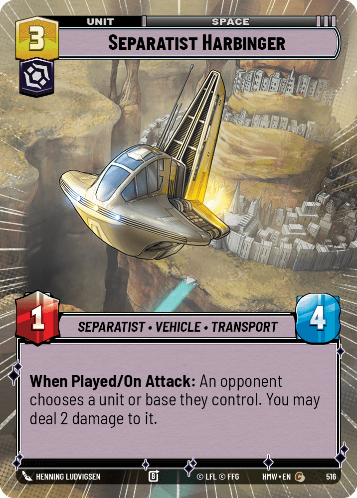 【HMW516/EN】Separatist Harbinger（HYPERSPACE）