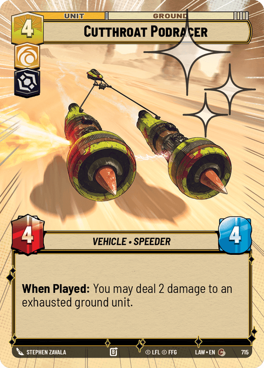 【LAW715/EN】Cutthroat Podracer (Hyperspace/Foil)
