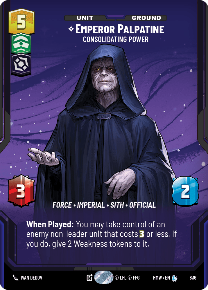 【HMW836/EN】Emperor Palpatine - Consolidating Power（PRESTIGE）