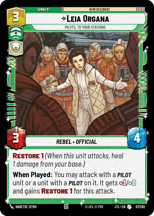 【JTL595/EN】Leia Organa - Pilots, To Your Stations(Foil)