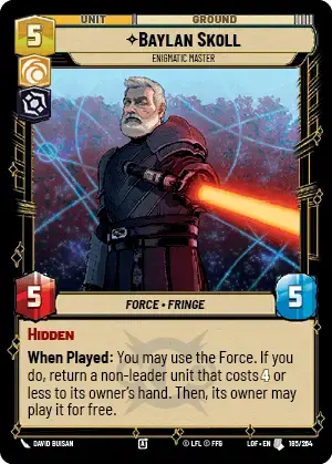 【LOF185/EN】Baylan Skoll - Enigmatic Master