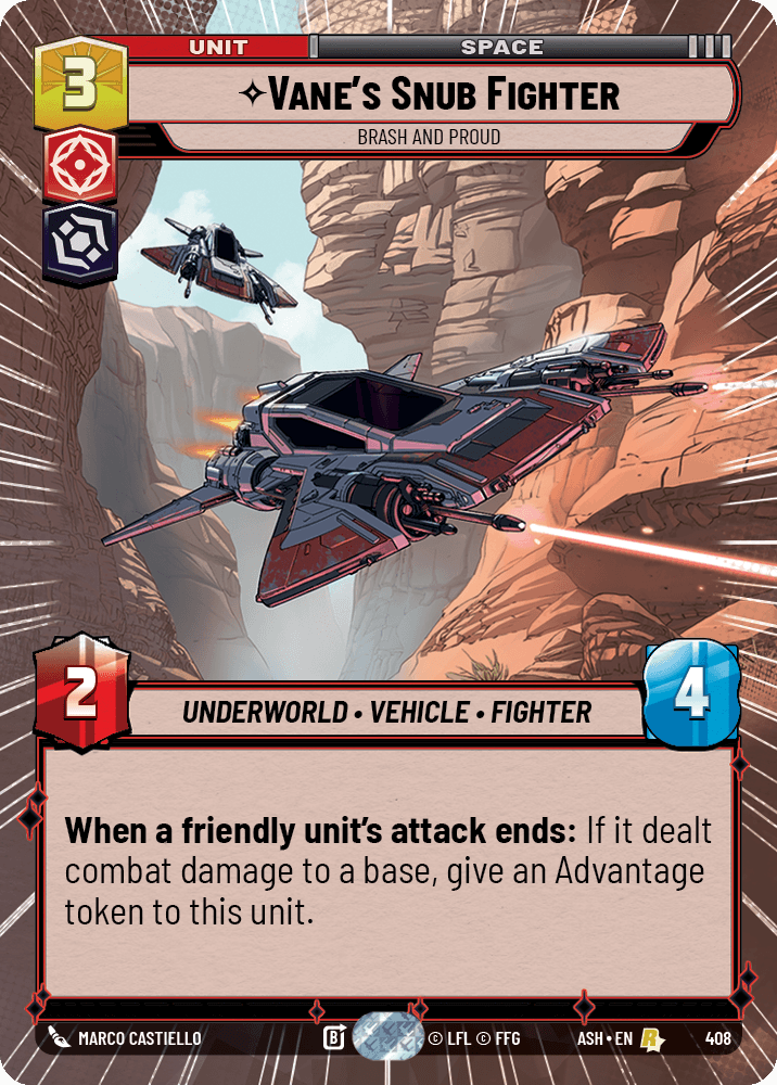 【ASH408/EN】Vane's Snub Fighter - Brash and Proud (Hyperspace)