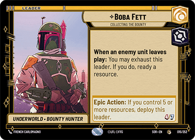 【傷あり特価】【SOR015/EN】Boba Fett - Collecting the Bounty