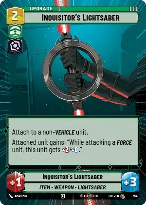 【LOF830/EN】Inquisitor's Lightsaber(Hyperspace/Foil）