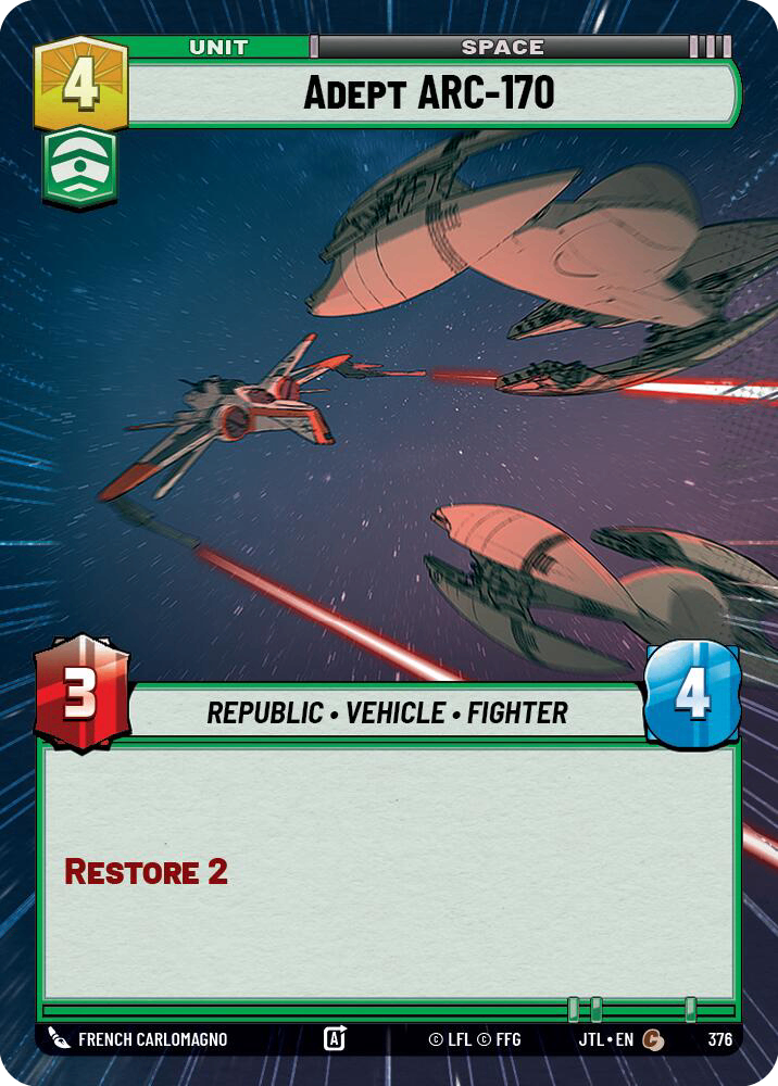 【JTL848/EN】Adept ARC-170 (HYPERSPACE/FOIL)