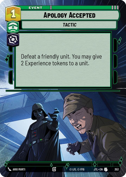 【JTL825/EN】Apology Accepted (HYPERSPACE/FOIL)