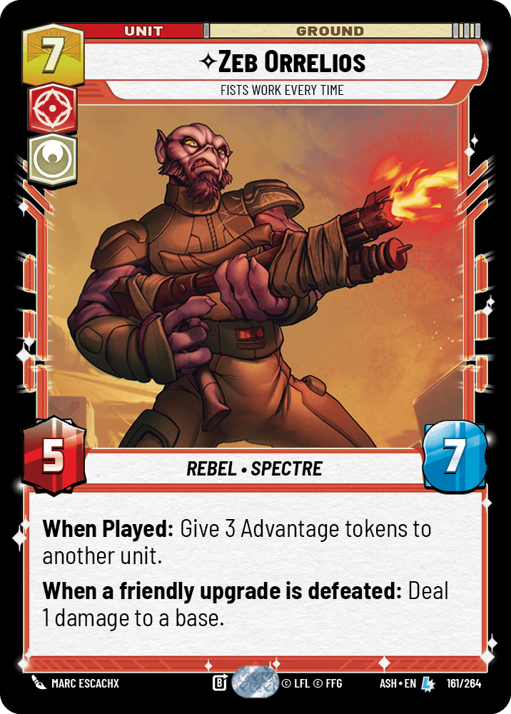 【ASH161/EN】Zeb Orrelios - Fists Work Every Time