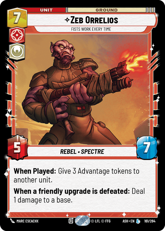 【ASH161/EN】Zeb Orrelios - Fists Work Every Time