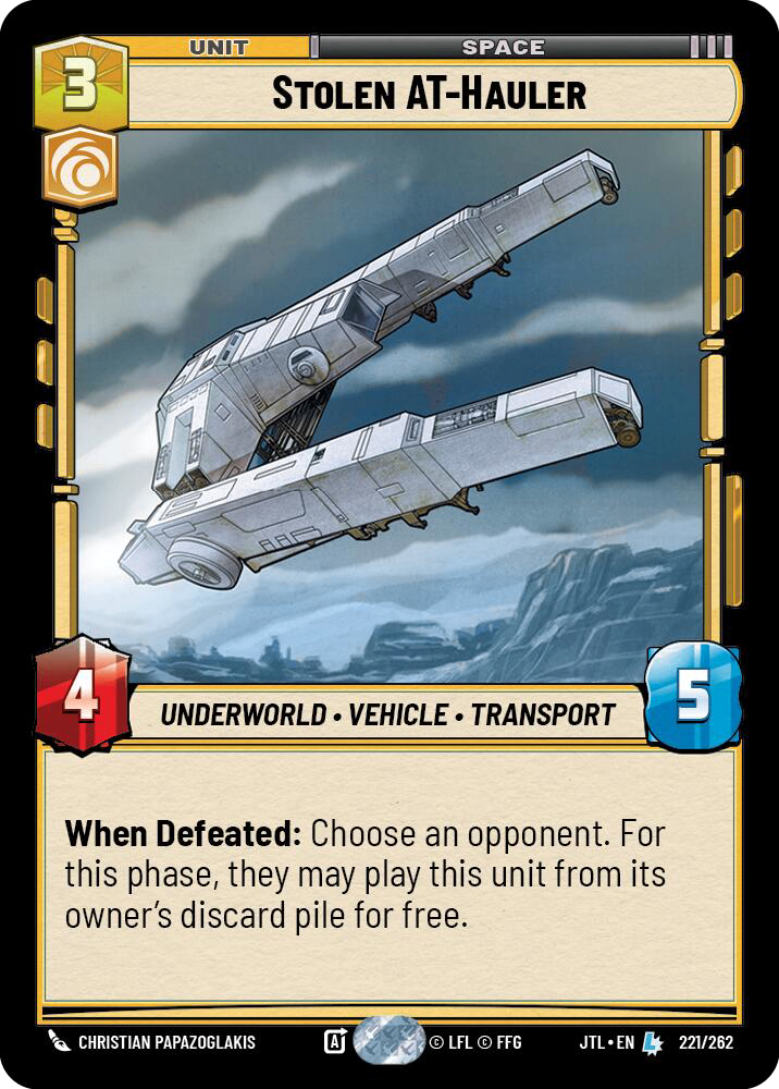 【JTL719/EN】Stolen AT-Hauler(Foil)