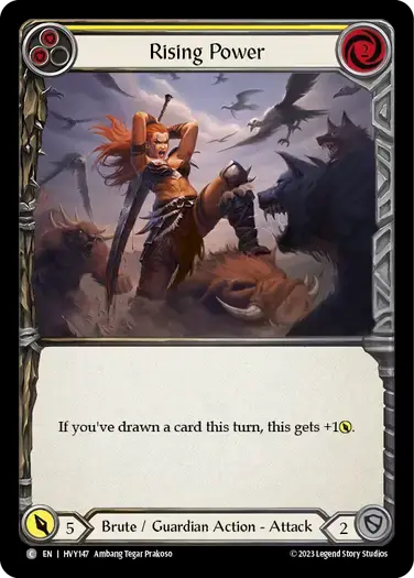 【HVY147/EN/RF】Rising Power/パワー上昇[Yellow]