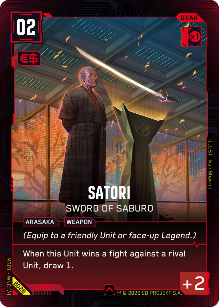 【WNCBβ026/EN】Satori: Sword of Saburo