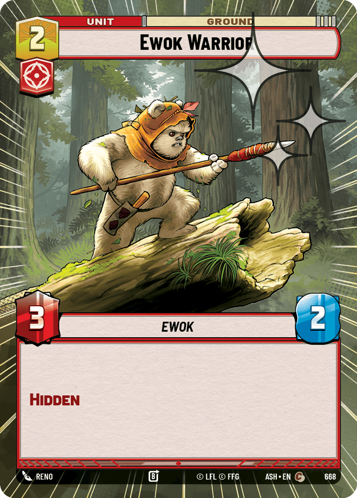 【ASH668/EN】Ewok Warrior (Hyperspace/Foil)