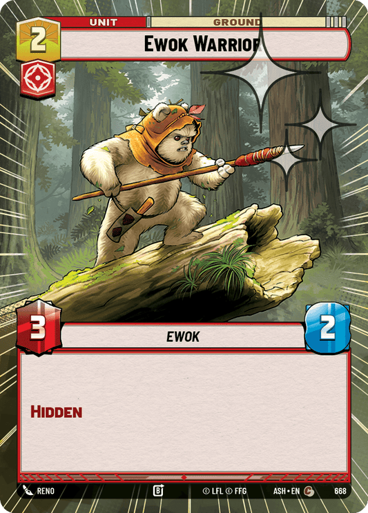 【ASH668/EN】Ewok Warrior (Hyperspace/Foil)