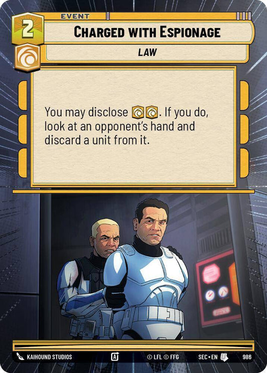 【SEC0986/EN】Charged with Espionage (Hyperspace/Foil)