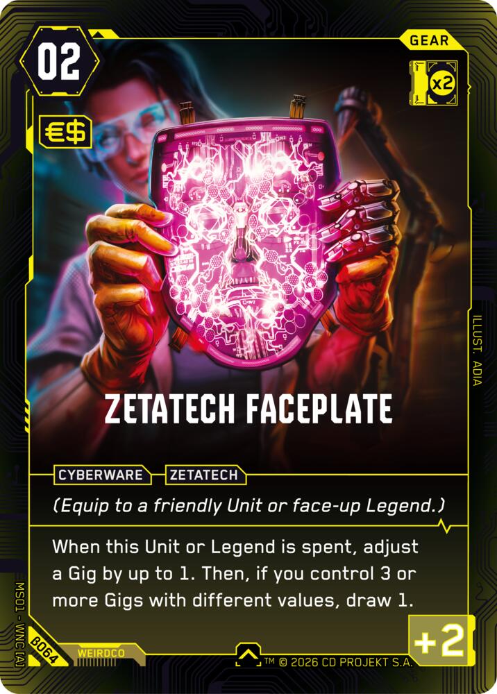 【WNCBβ064/EN】Zetatech Faceplate