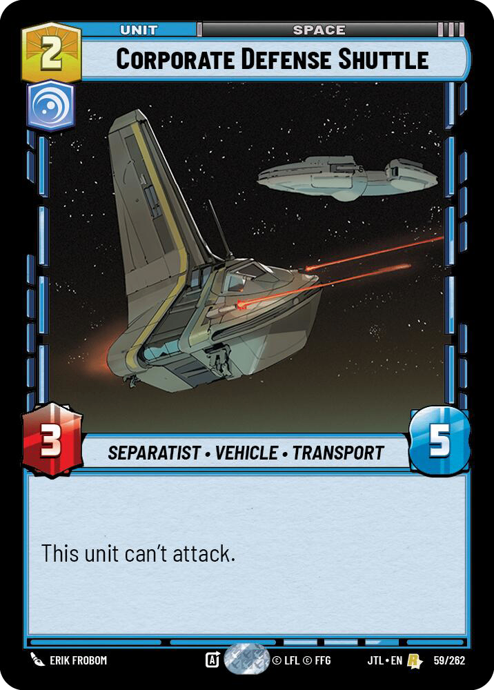 【JTL557/EN】Corporate Defense Shuttle(Foil)