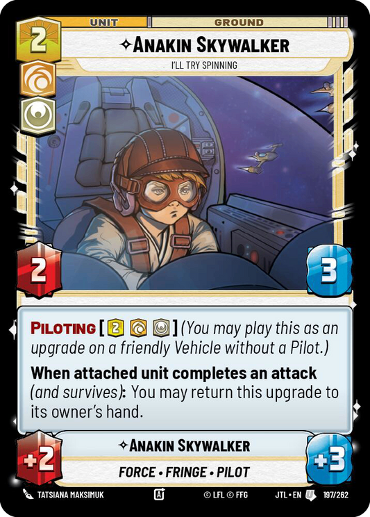【JTL695/EN】Anakin Skywalker - I'll Try Spinning(Foil)