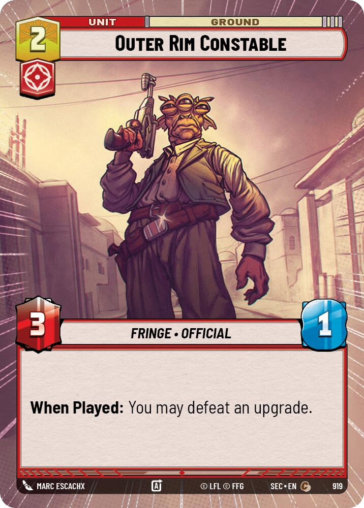 【SEC0919/EN】Outer Rim Constable (Hyperspace/Foil)