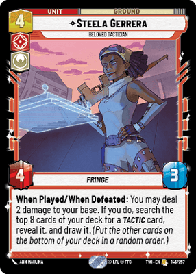 【TWI146/EN】Steela Gerrera - Beloved Tactician(FOIL)