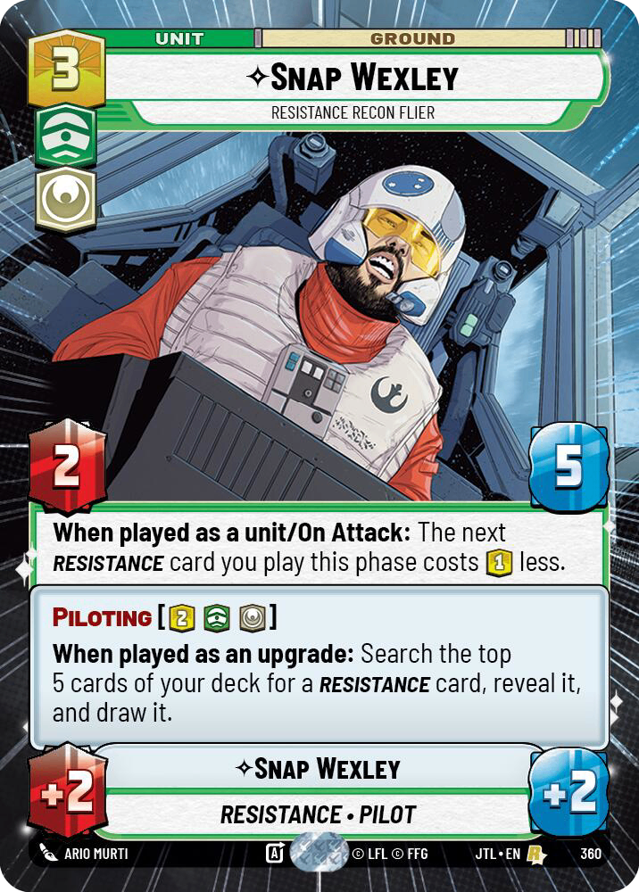 【JTL832/EN】Snap Wexley - Resistance Recon Flier (HYPERSPACE/FOIL)
