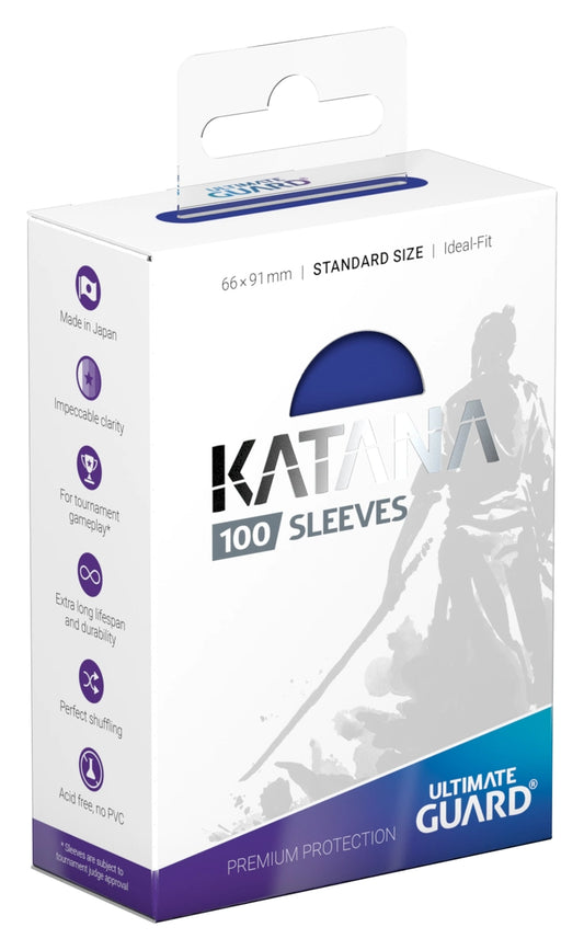 【ULTIMATE GUARD】Katana Sleeves Standard Size (100) - Blue※配送方法はゆうパックをご選択ください