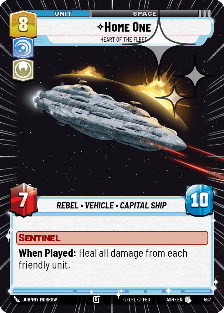 【ASH567/EN】Home One - Heart of the Fleet (Hyperspace/Foil)