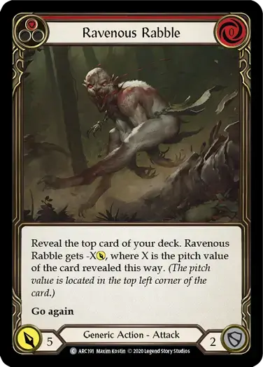 【U-ARC191/EN】Ravenous Rabble[Red]
