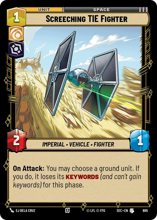 【SEC0695/EN】Screeching TIE Fighter (Foil)