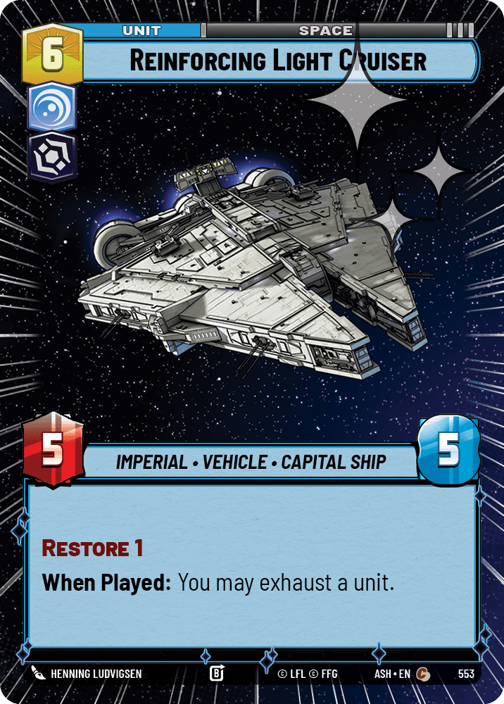 【ASH553/EN】Reinforcing Light Cruiser (Hyperspace/Foil)