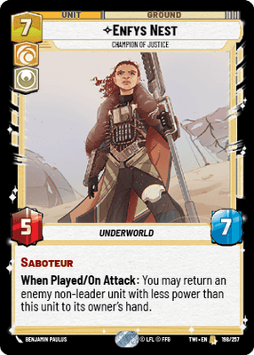 【TWI198/EN】Enfys Nest - Champion of Justice(FOIL)