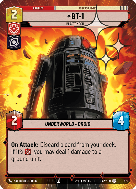 【LAW675/EN】BT-1 - Blastomech (Hyperspace/Foil)