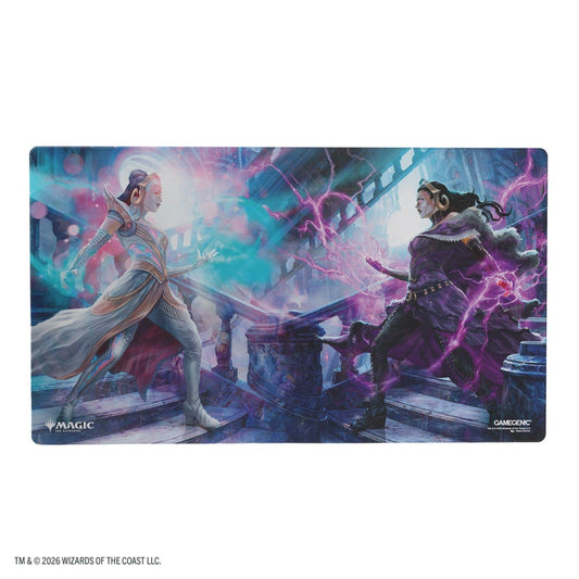 【GAMEGENIC】Magic: The Gathering | REALITY FRACTURE SHINY PLAYMAT - LILIANA, DEVOTED HEALER/LILIANA, CALLOUS NECROMANCER※配送方法はゆうパックをご選択ください