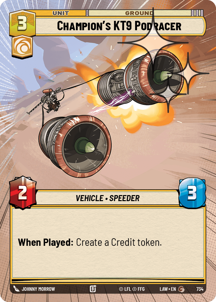 【LAW734/EN】Champion's KT9 Podracer (Hyperspace/Foil)