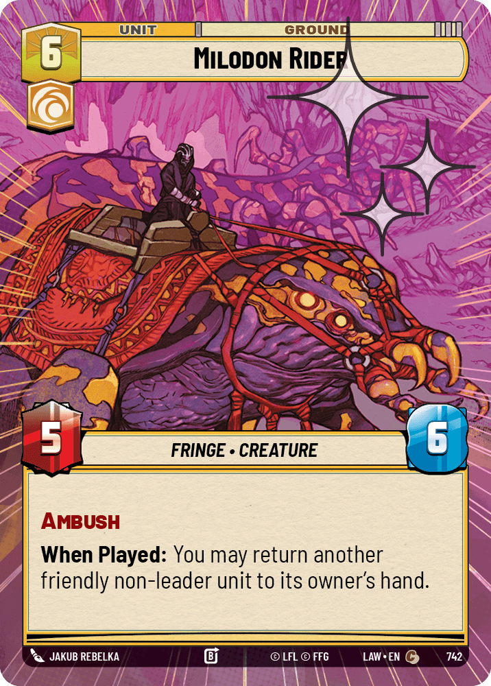 【LAW742/EN】Milodon Rider (Hyperspace/Foil)