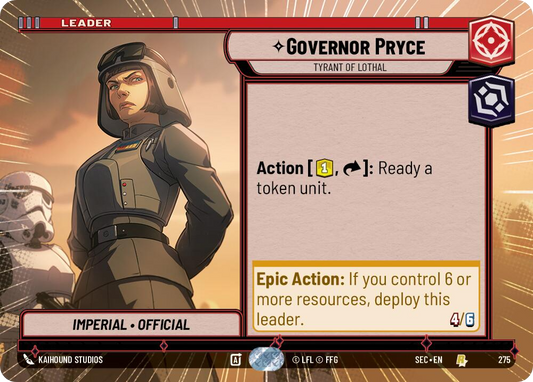 【SEC0275/EN】Governor Pryce - Tyrant of Lothal (Hyperspace)