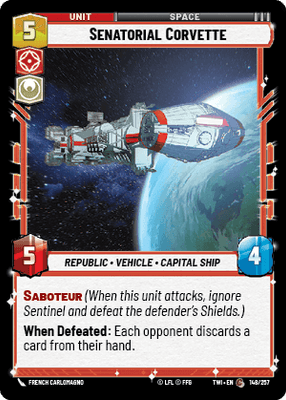 【TWI148/EN】Senatorial Corvette(FOIL)