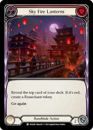 【DYN188/EN/RF】Sky Fire Lanterns[Red]