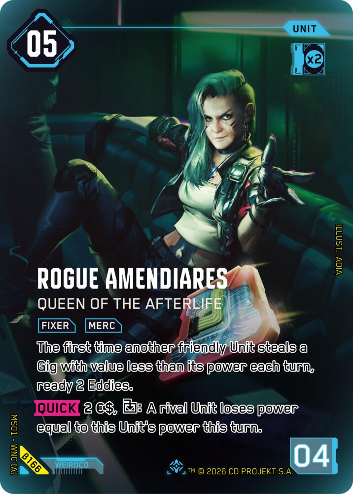 【WNCBβ166/EN】Rogue Amendiares: Queen of the Afterlife（ICONIC）