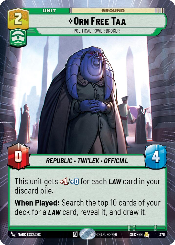 【SEC0376/EN】Orn Free Taa - Political Power Broker (Hyperspace)