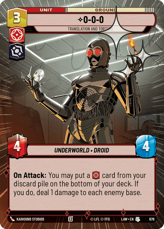【LAW676/EN】0-0-0 - Translation and Torture (Hyperspace/Foil)