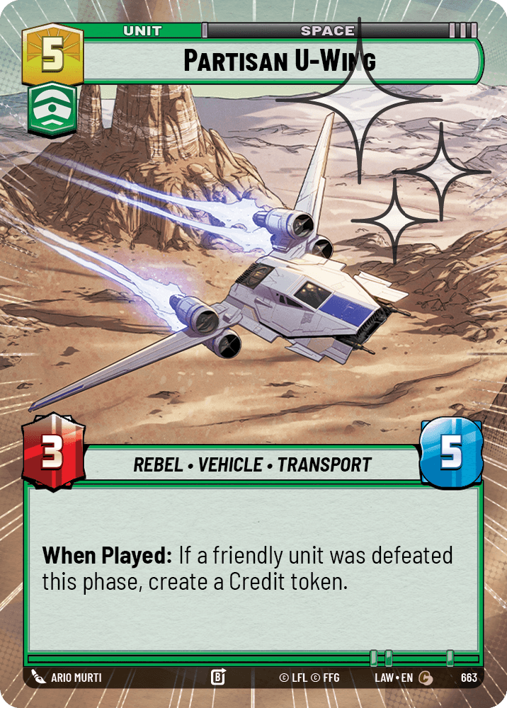【LAW663/EN】Partisan U-Wing (Hyperspace/Foil)