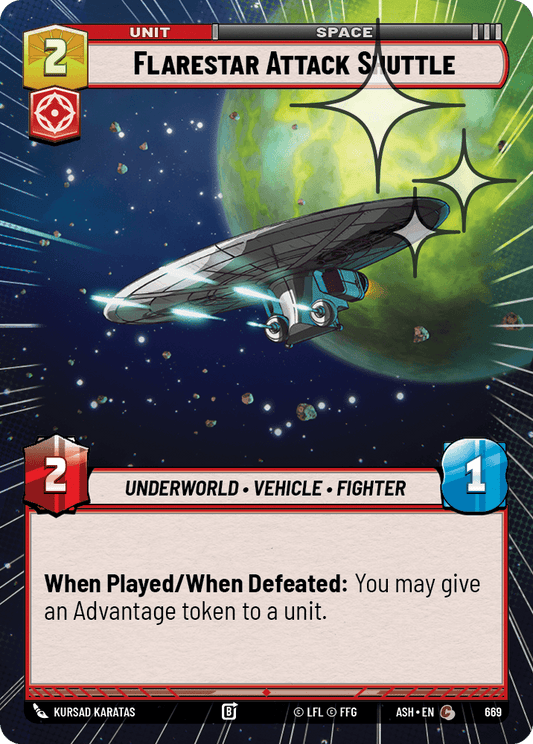 【ASH669/EN】Flarestar Attack Shuttle (Hyperspace/Foil)