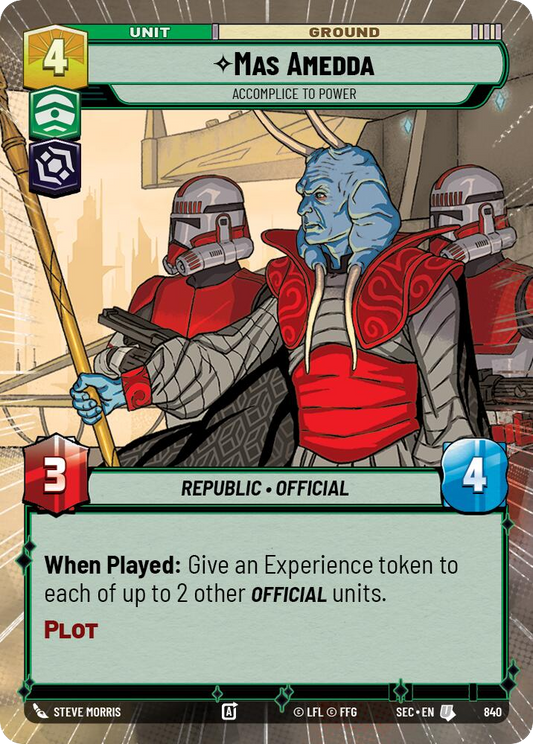 【SEC0840/EN】Mas Amedda - Accomplice to Power (Hyperspace/Foil)