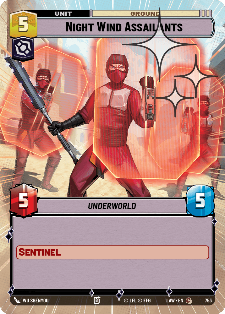 【LAW753/EN】Night Wind Assailants (Hyperspace/Foil)