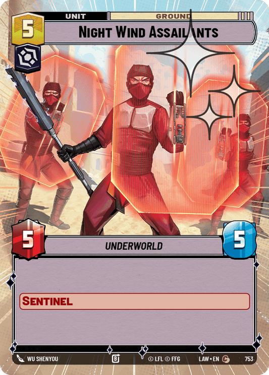 【LAW753/EN】Night Wind Assailants (Hyperspace/Foil)