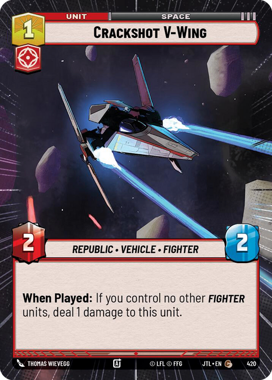 【JTL892/EN】Crackshot V-Wing (HYPERSPACE/FOIL)