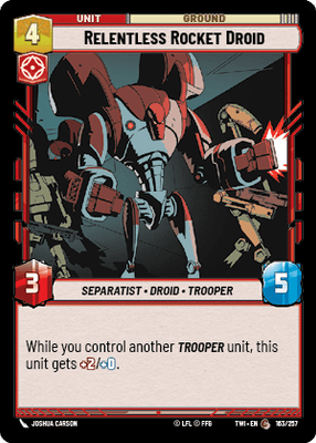 【TWI163/EN】Relentless Rocket Droid(FOIL)