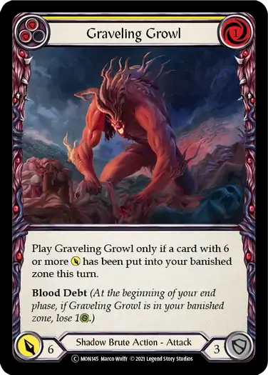 【U-MON145/EN/RF】Graveling Growl[Yellow]